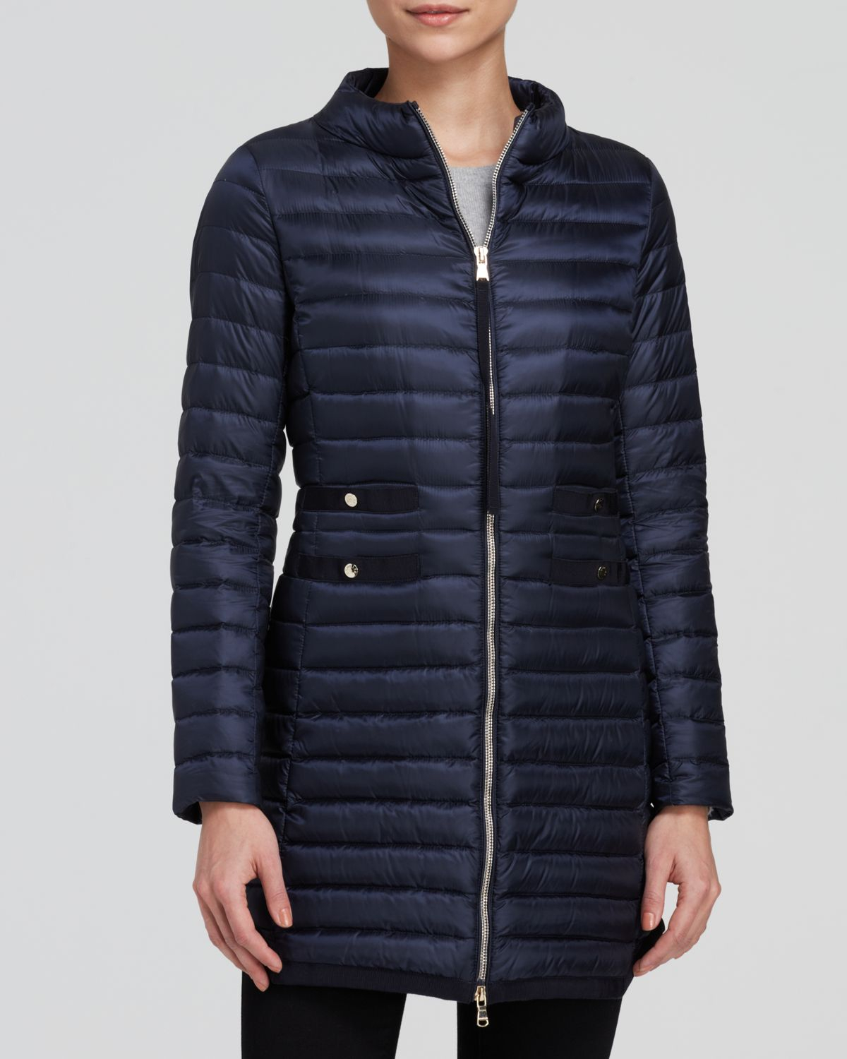 packable down jacket mid length