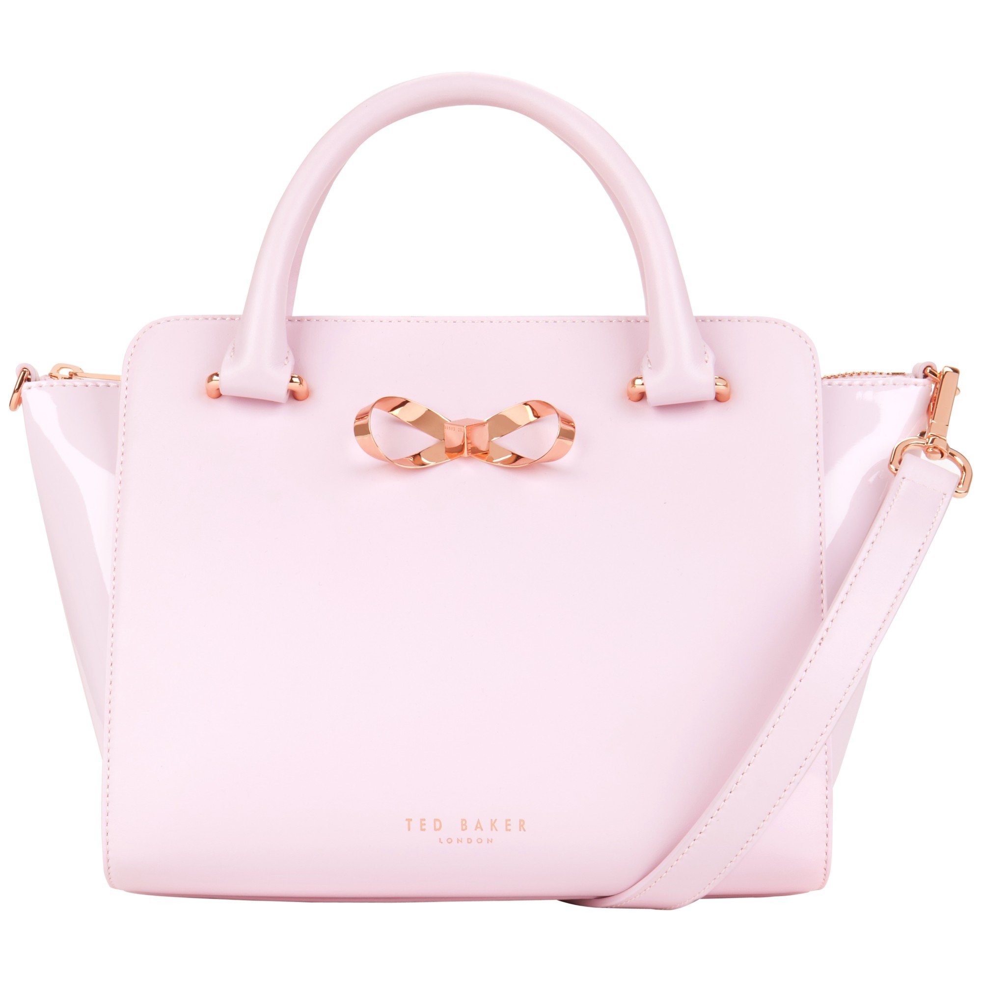 Ted Baker Paiton Bow Leather Tote Bag in Pink - Lyst