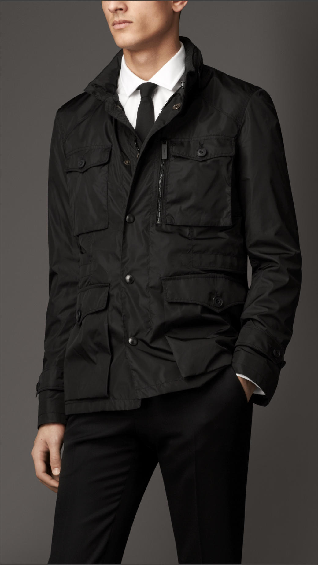 Lyst - Burberry Technical Nylon Field Jacket in Black for Men