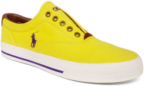 Ralph Lauren Polo Vito Sneakers in Yellow for Men (Yellow/Purple) | Lyst