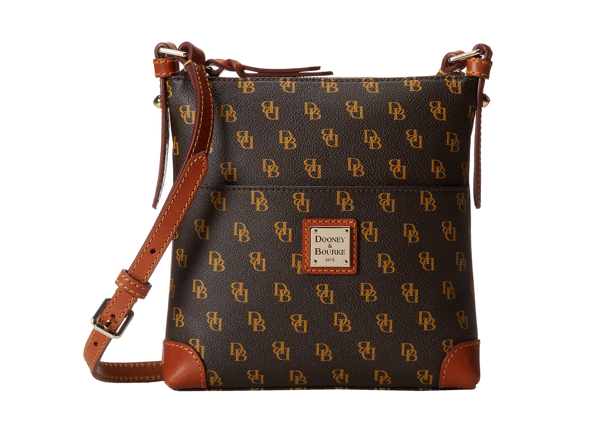 Dooney & Bourke Letter Carrier in Gray (Brown Tmoro w/ Tan) | Lyst