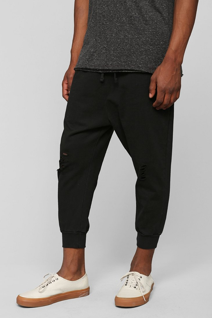 Drifter Barton Cropped Jogger Pant in Black for Men | Lyst