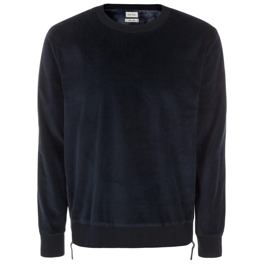 Lyst - Paul Smith Cotton-Blend Velour Sweatshirt in Blue for Men