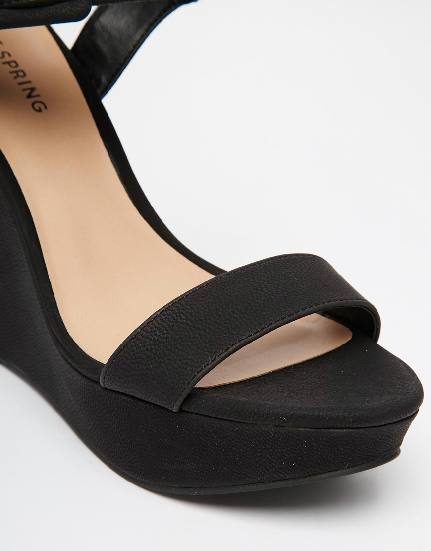 Call it spring Patzun Wedge Sandals in Black Lyst