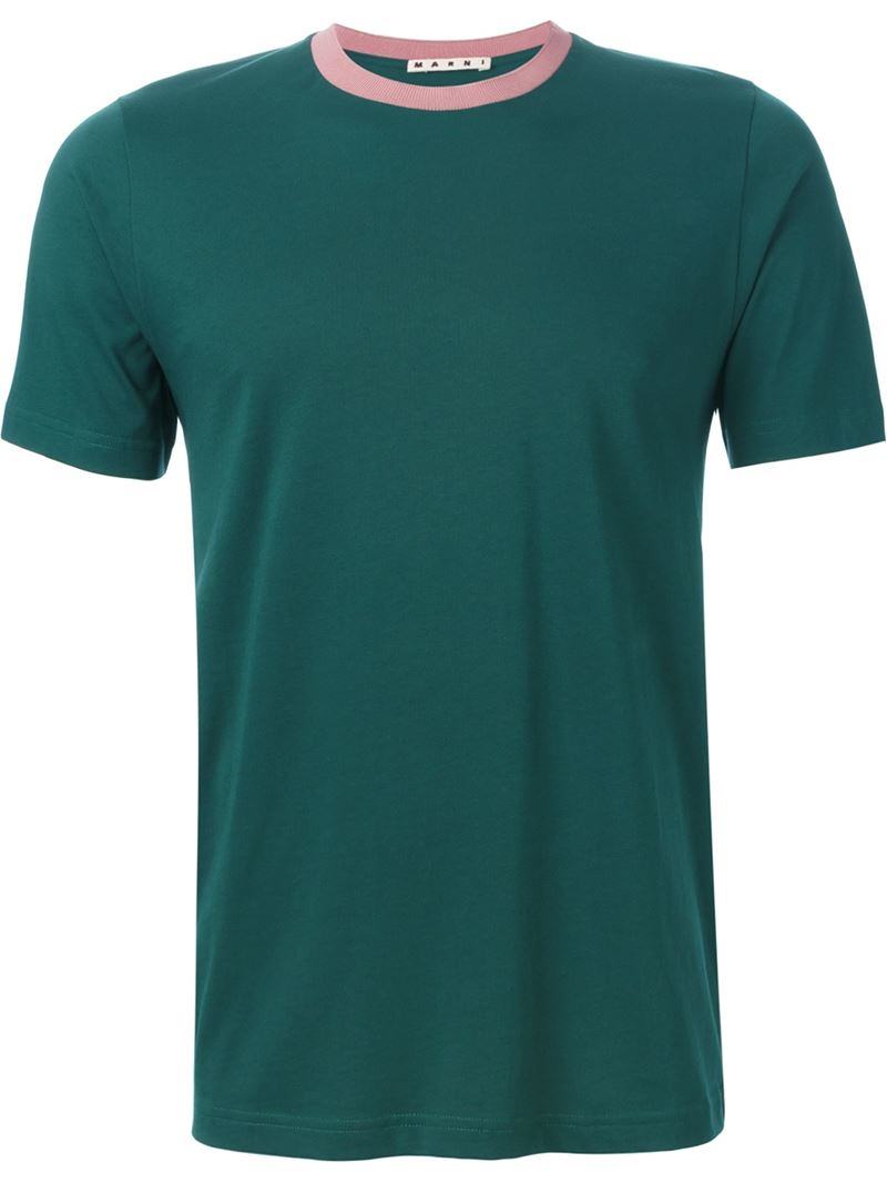 Lyst - Marni Round Neck T-shirt in Green for Men