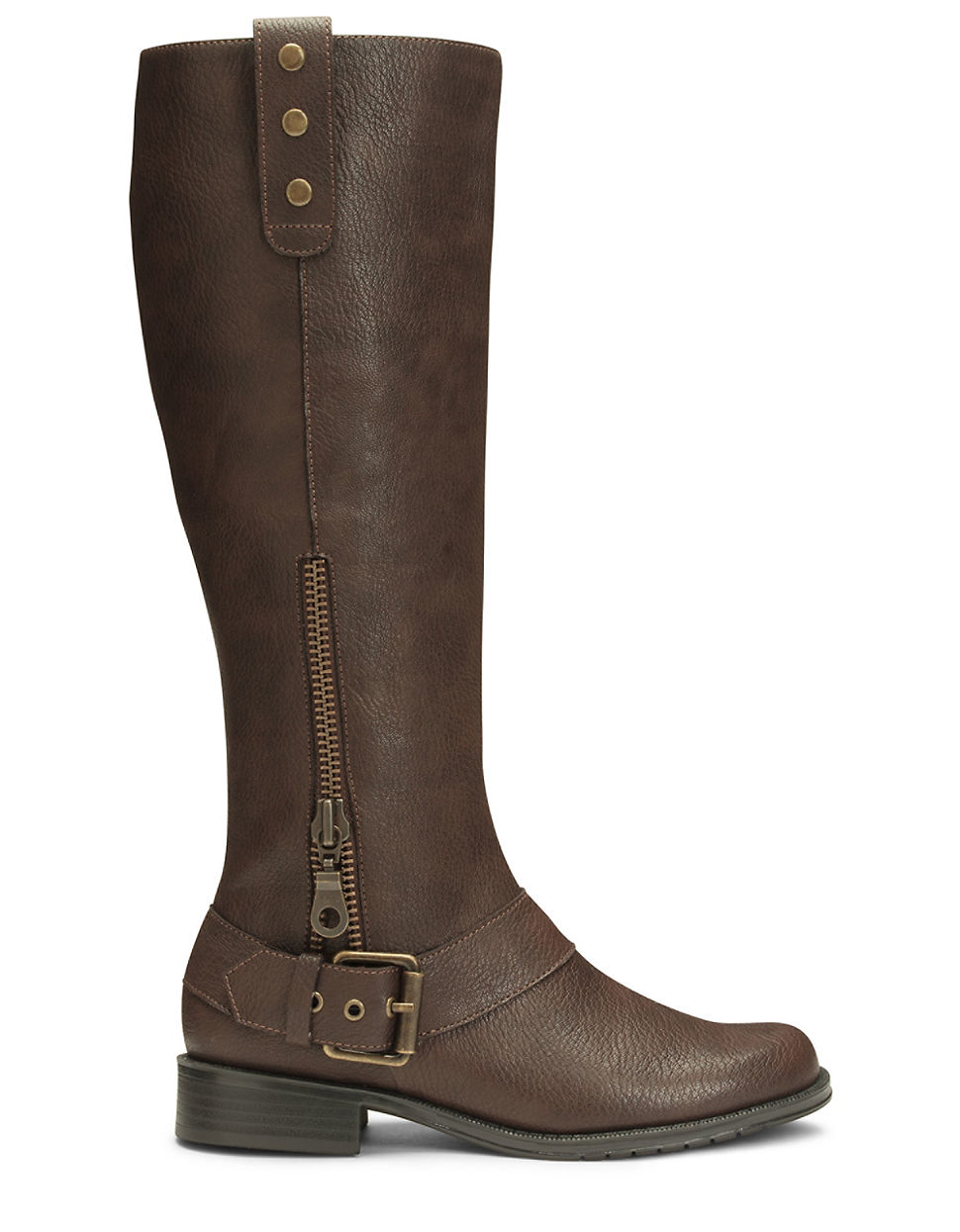 Aerosoles Easy Rider Faux Leather Boots in Brown | Lyst