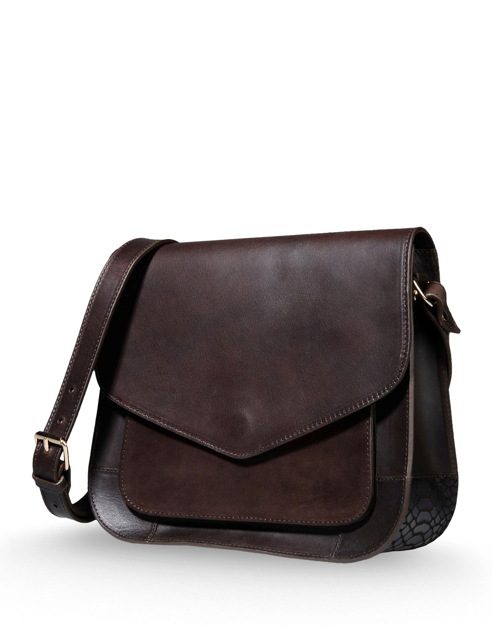 A.p.c. Medium Leather Bag in Brown (Dark brown) | Lyst