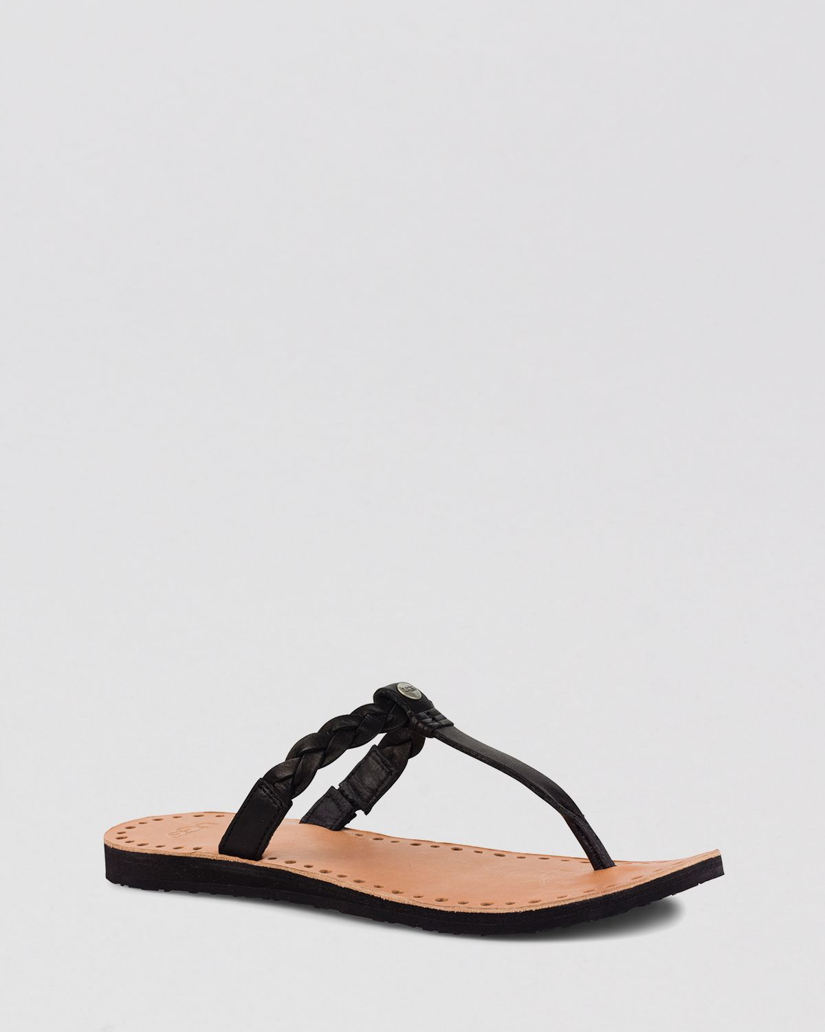 Ugg Ugg® Australia Flat Thong Sandals - Bria in Black | Lyst