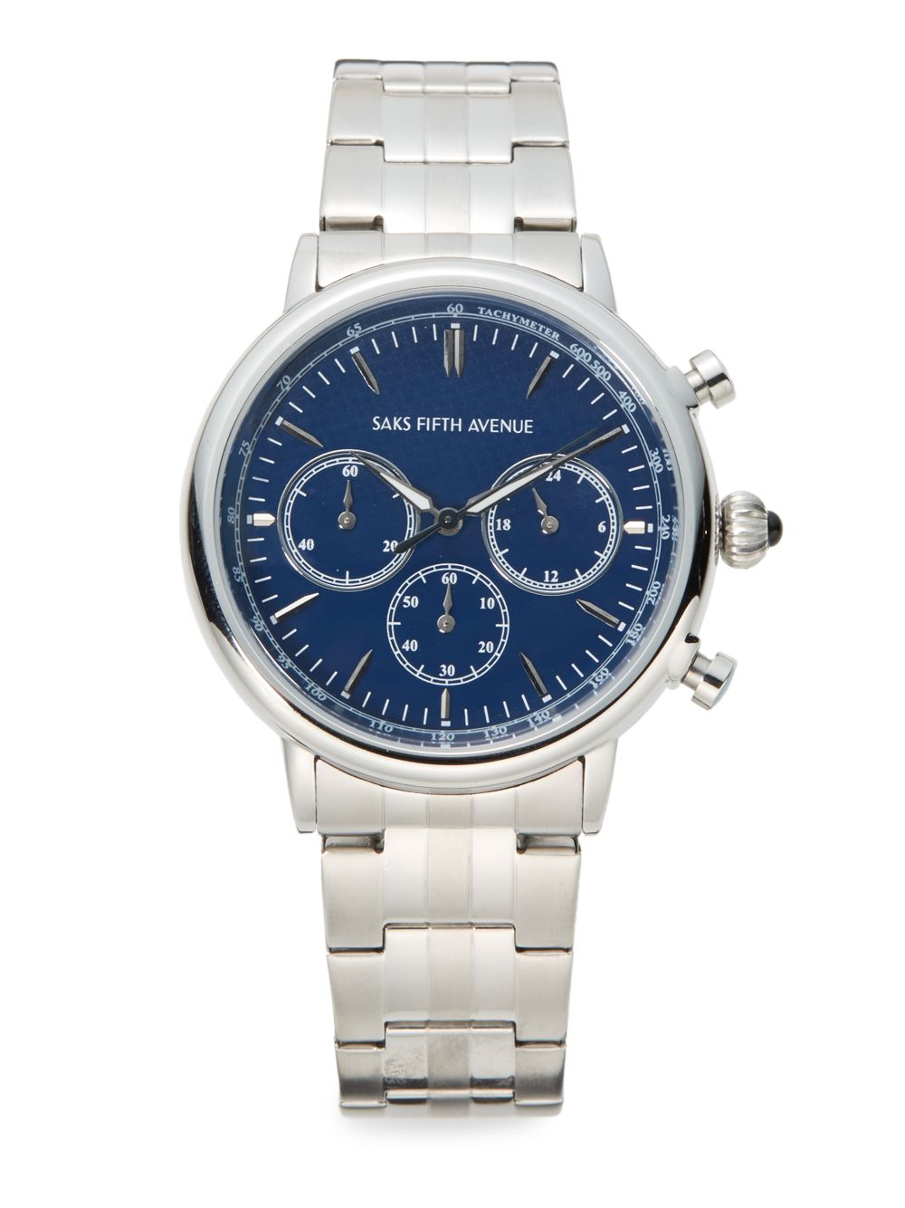 Saks fifth avenue Stainless Steel Chronograph Link Watch in Blue for