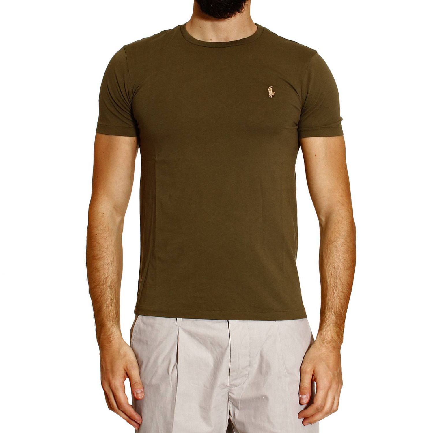 Polo Ralph Lauren | Khaki Tshirt Roundneck Short Sleeve Classic Custom ...