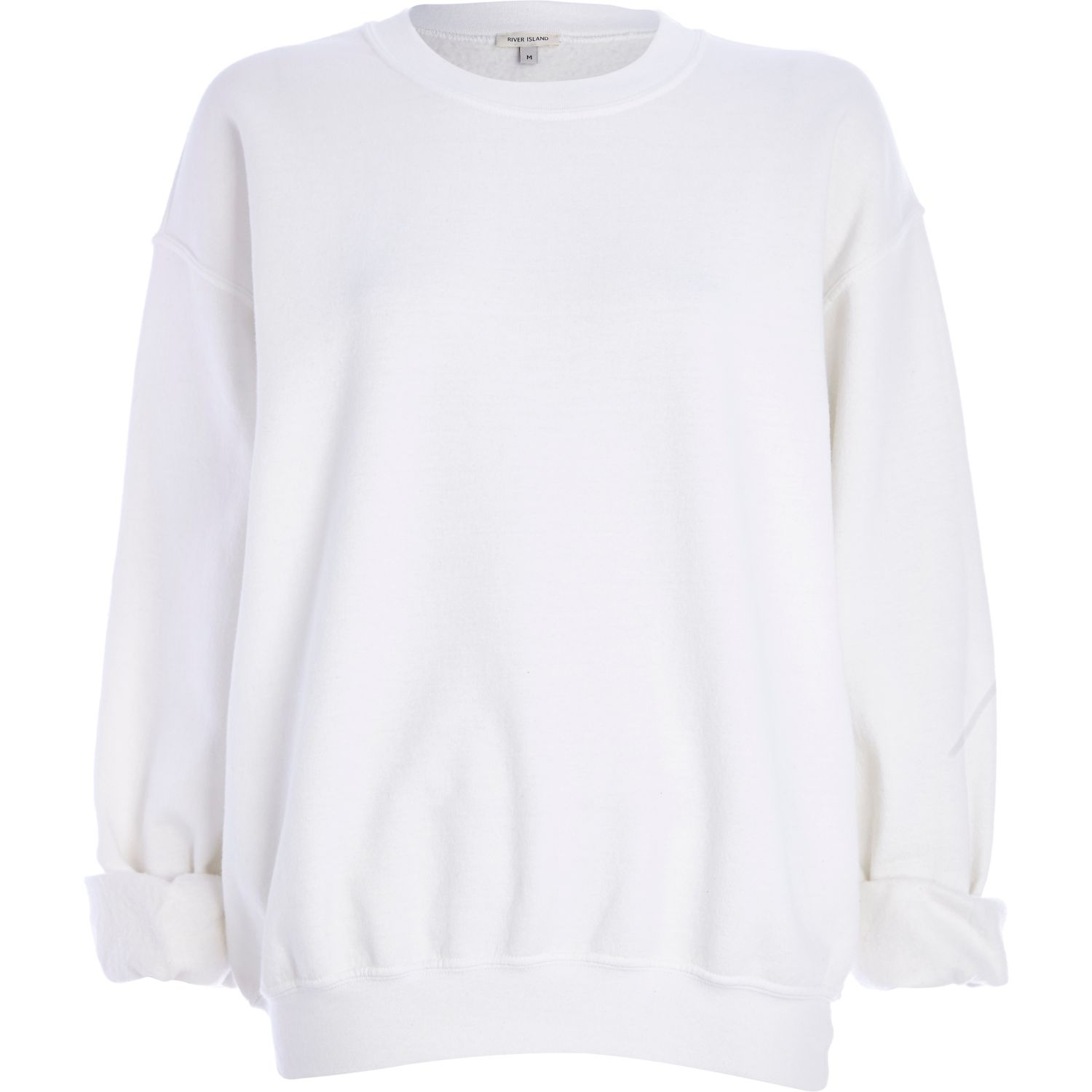 womens oversized white sweatshirt