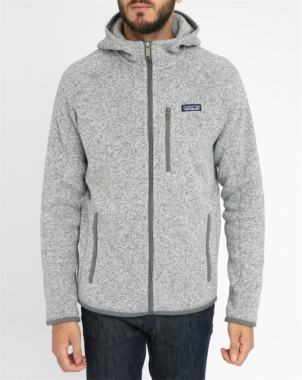 Patagonia Mottled-grey Better Hood Zipped Polar Fleece in Gray for Men ...