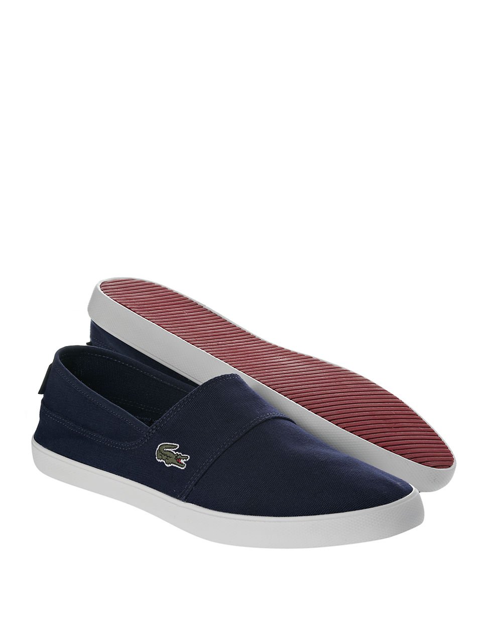 Lacoste Marice Lcr Canvas Slip-On Shoes in Blue for Men | Lyst