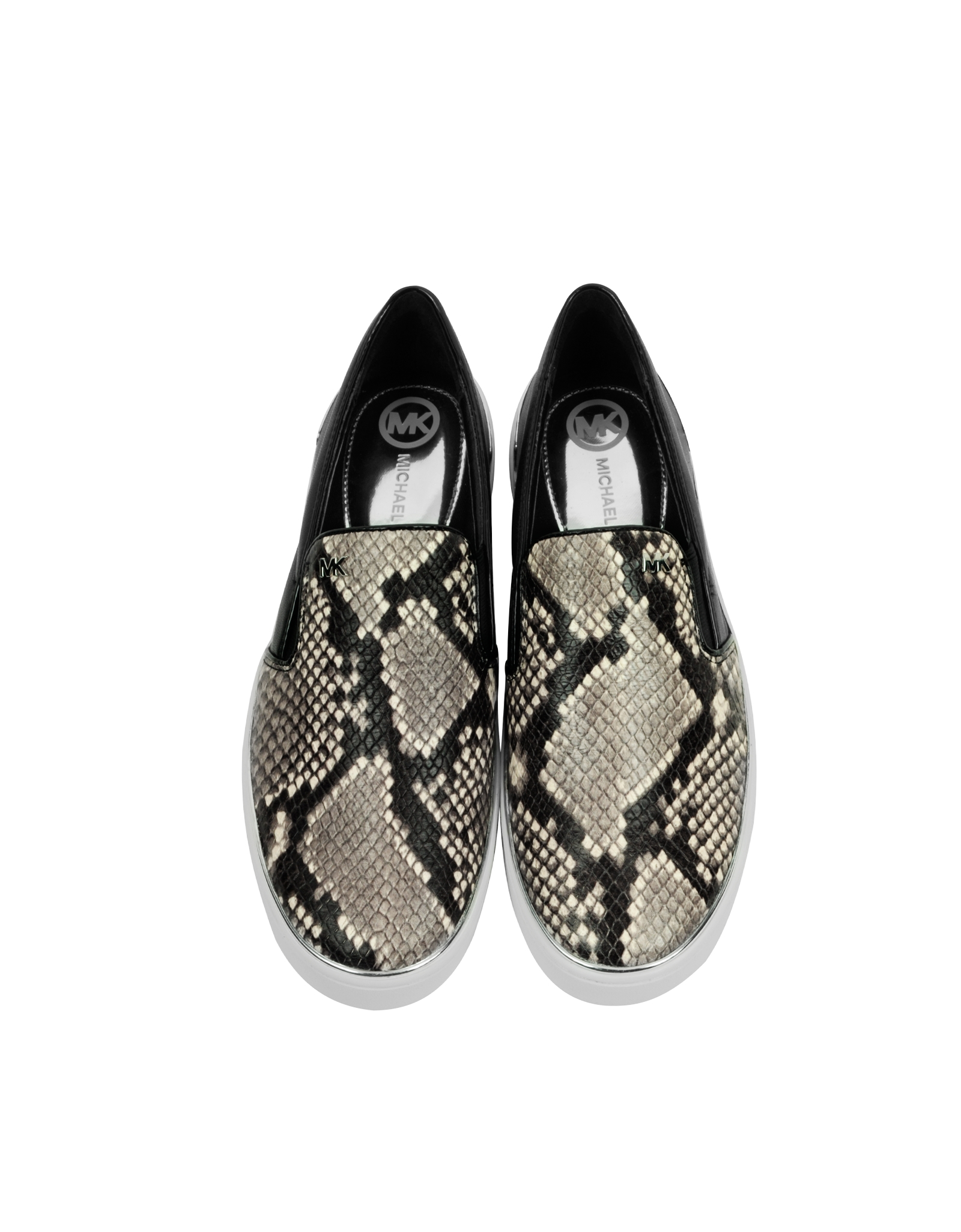 michael michael kors irving crocodile embossed leather sneaker