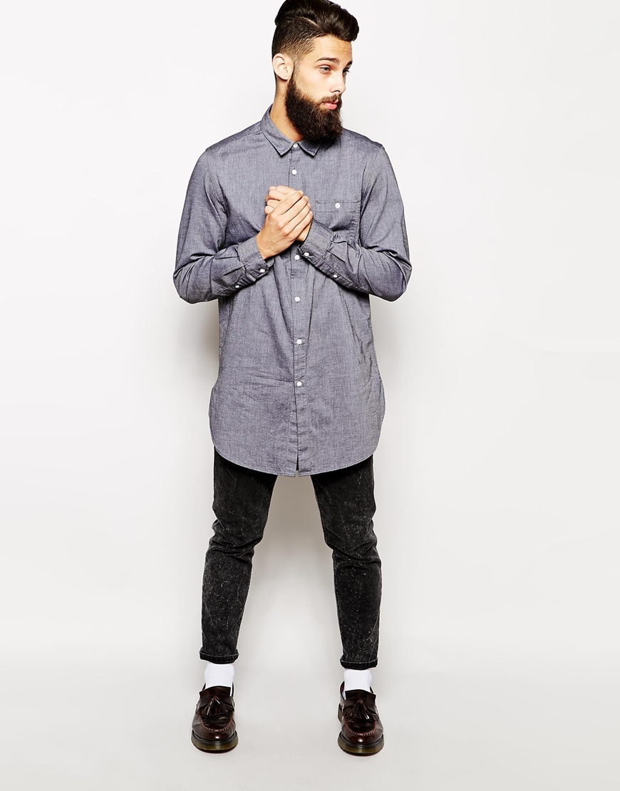 longline grey t shirt