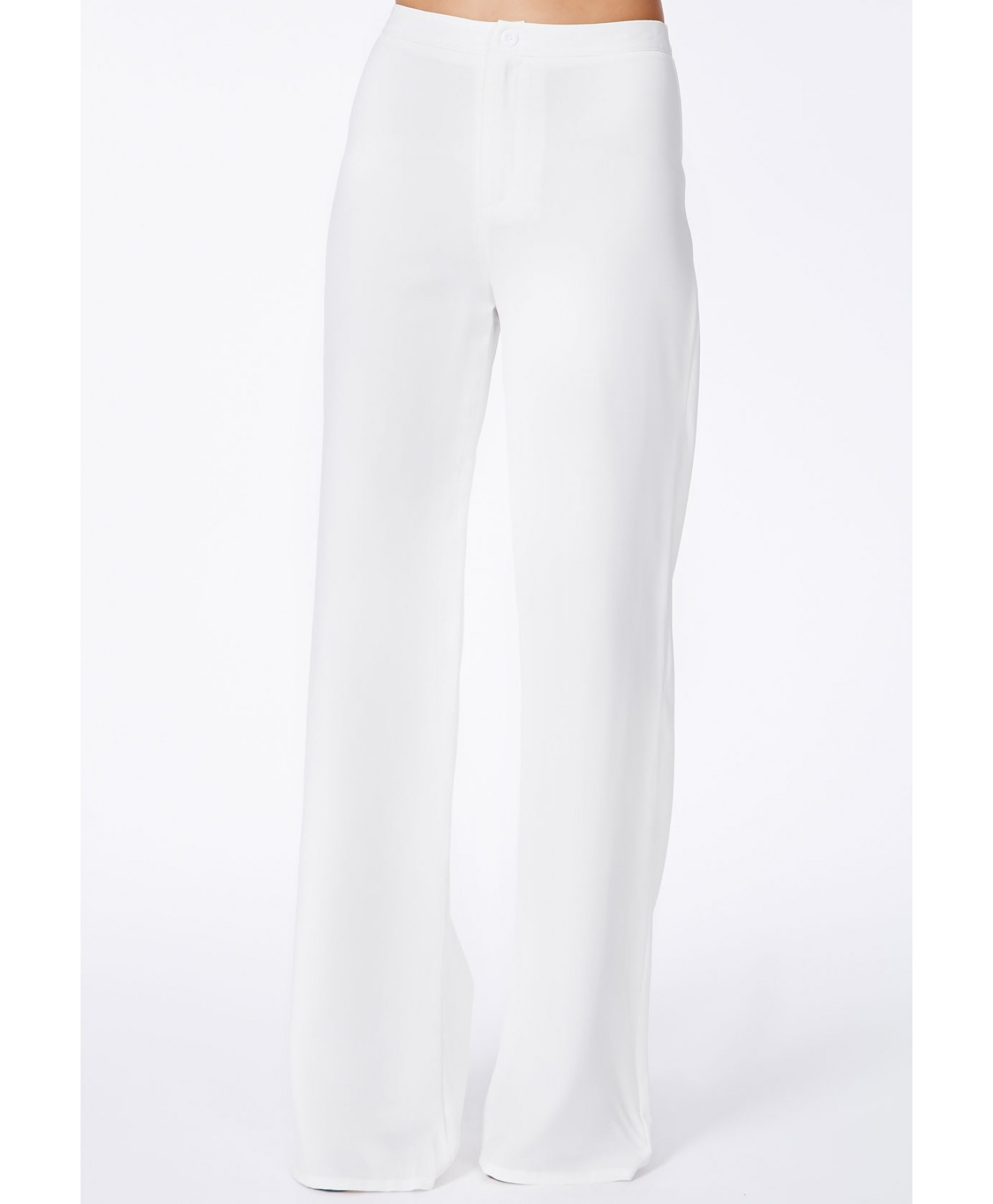 white high waisted palazzo pants