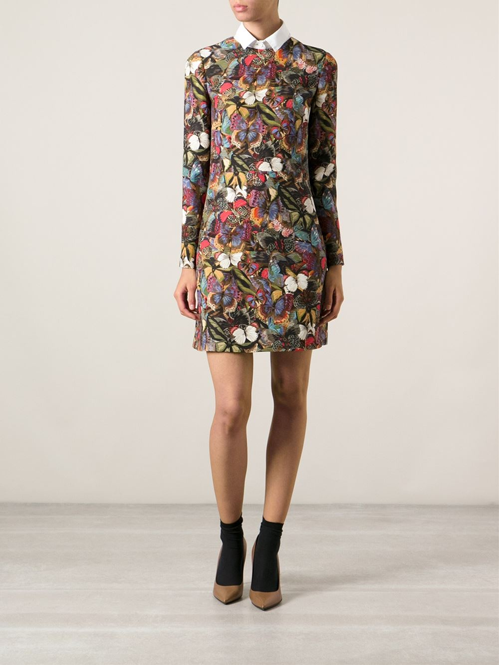 Lyst - Valentino Butterfly Print Dress