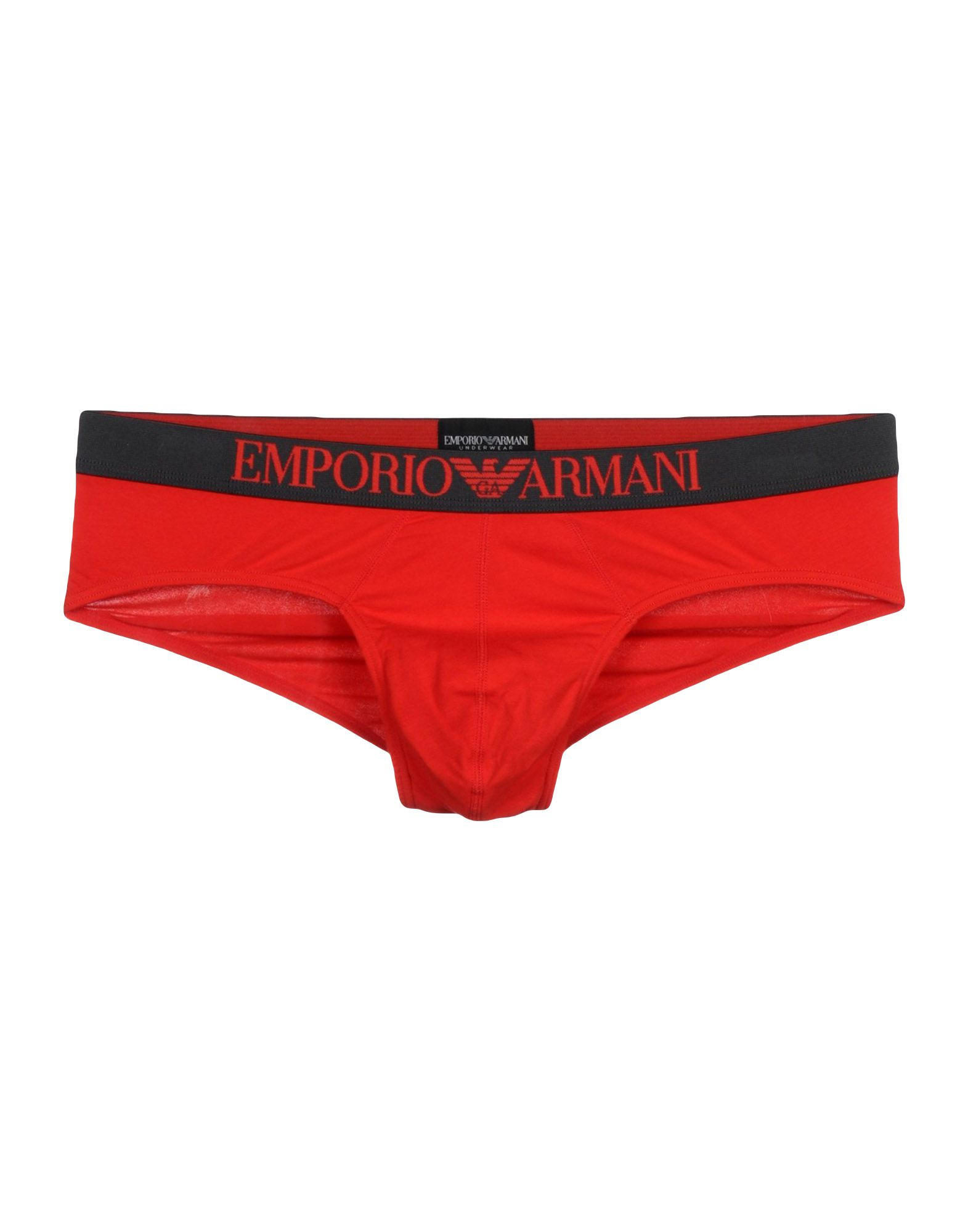 Emporio armani Brief in Red for Men | Lyst