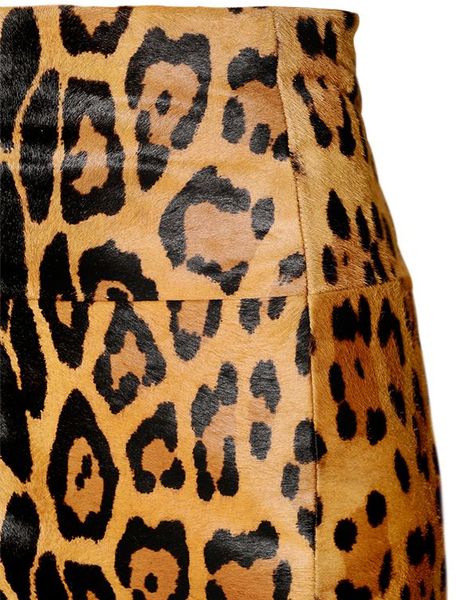 Balmain Leopard Printed Ponyskin Pencil Skirt in Animal (LEOPARD) | Lyst