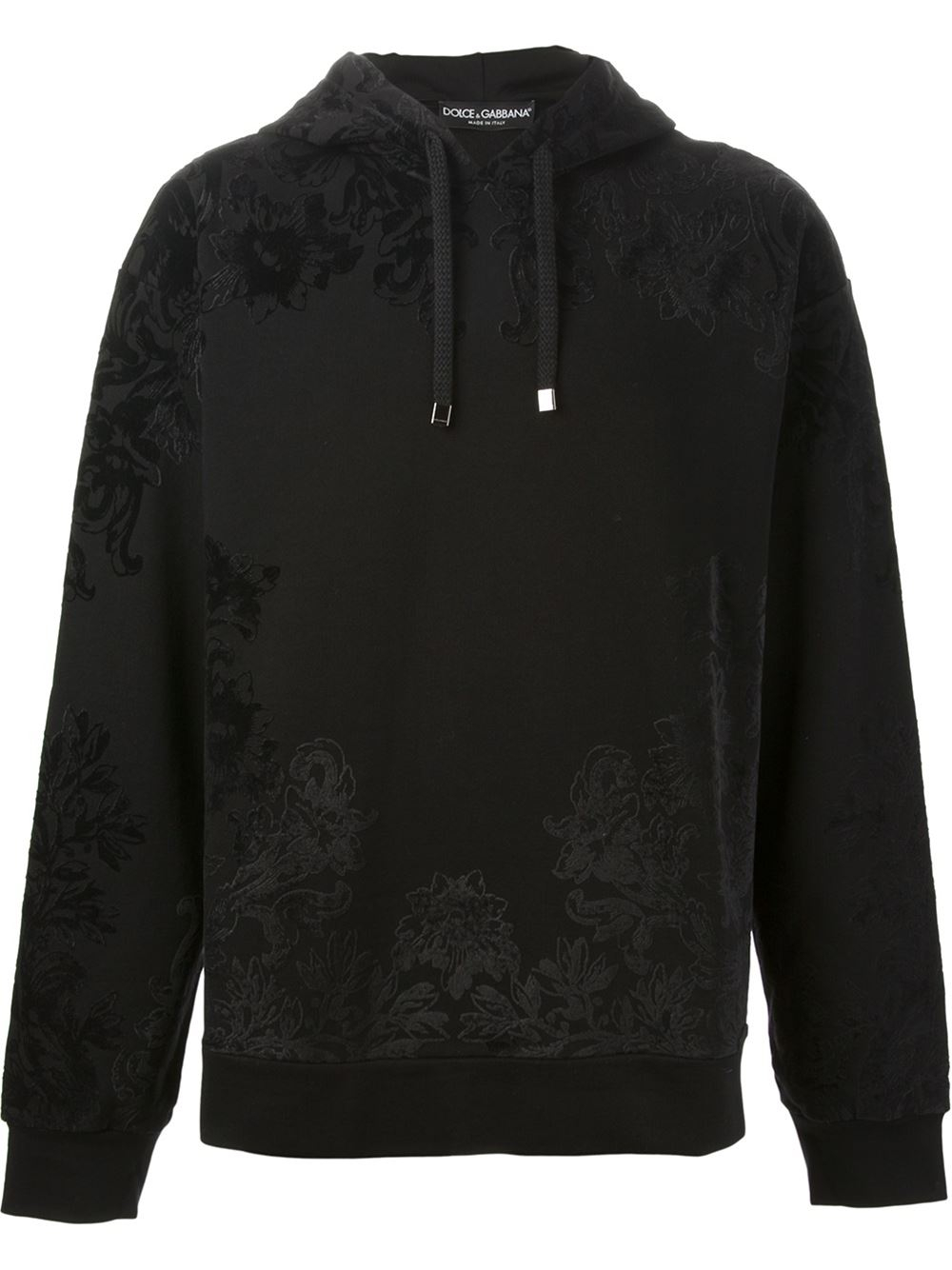 Lyst - Dolce & Gabbana Floral Print Hoodie in Black for Men