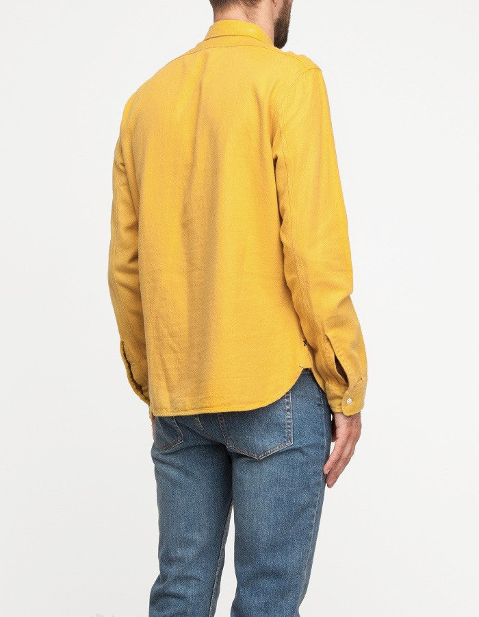 Lyst - Alex Mill Solid Flannel Chore Shirt in Yellow for Men