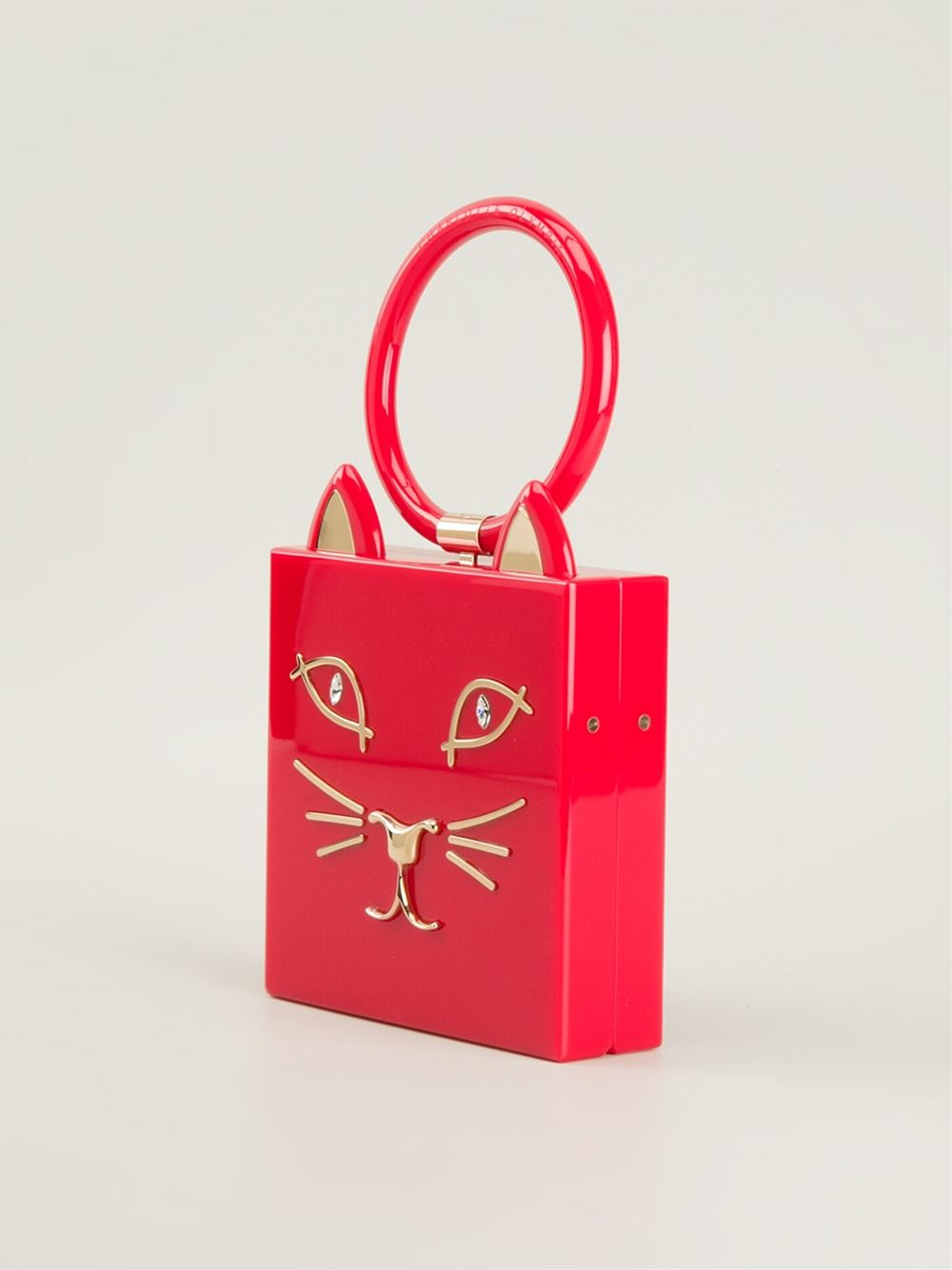 Charlotte olympia 'kittyclutch' Hoop Handle Clutch in Red Lyst