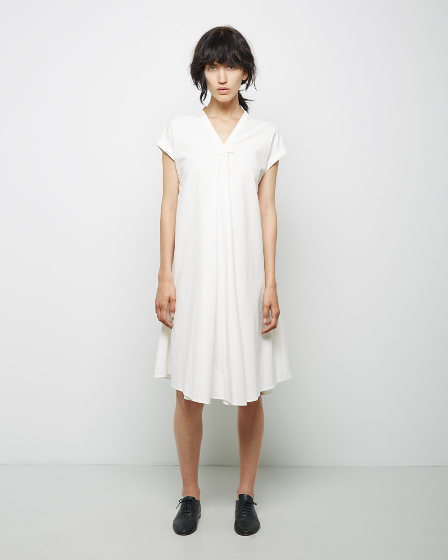 Lyst - Y's yohji yamamoto French Sleeve Dress in White