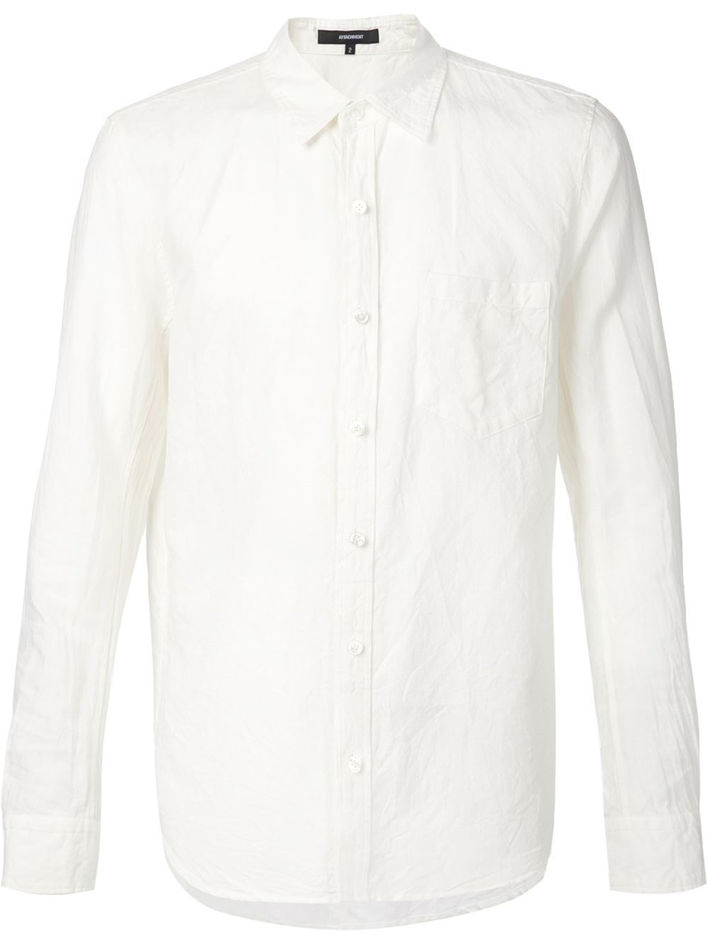 Attachment Creased Shirt in White for Men Lyst