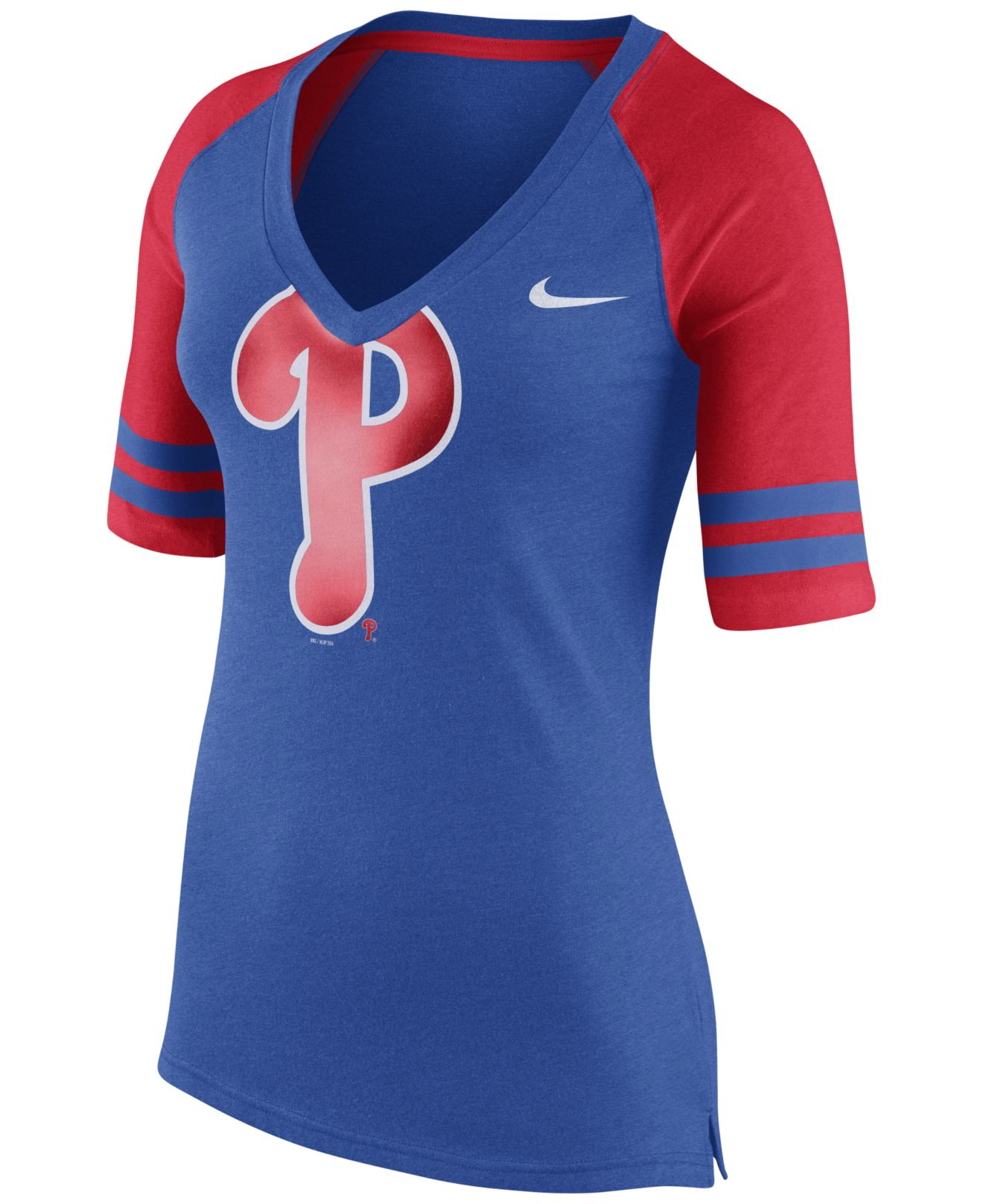 Lyst - Nike Women's Philadelphia Phillies Logo Fan Top T-shirt in Blue