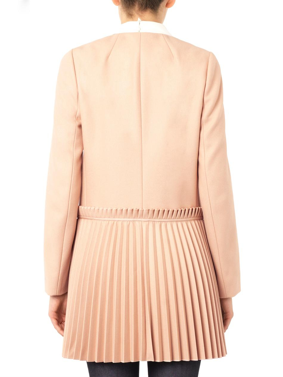Lyst Red Valentino Pleatedskirt Coat in Pink