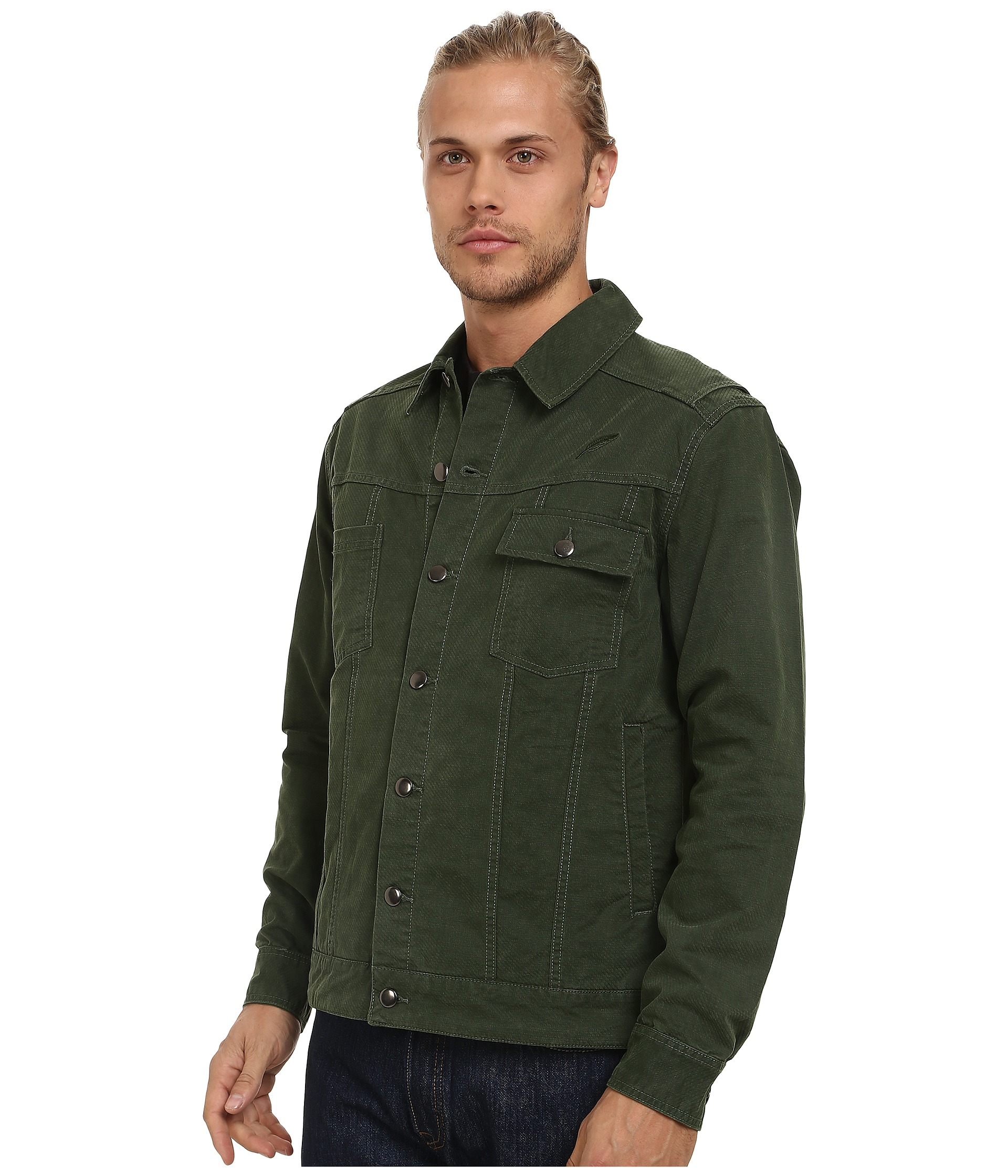 Lyst - Timberland Tanner Twill On Denim Jacket in Green for Men