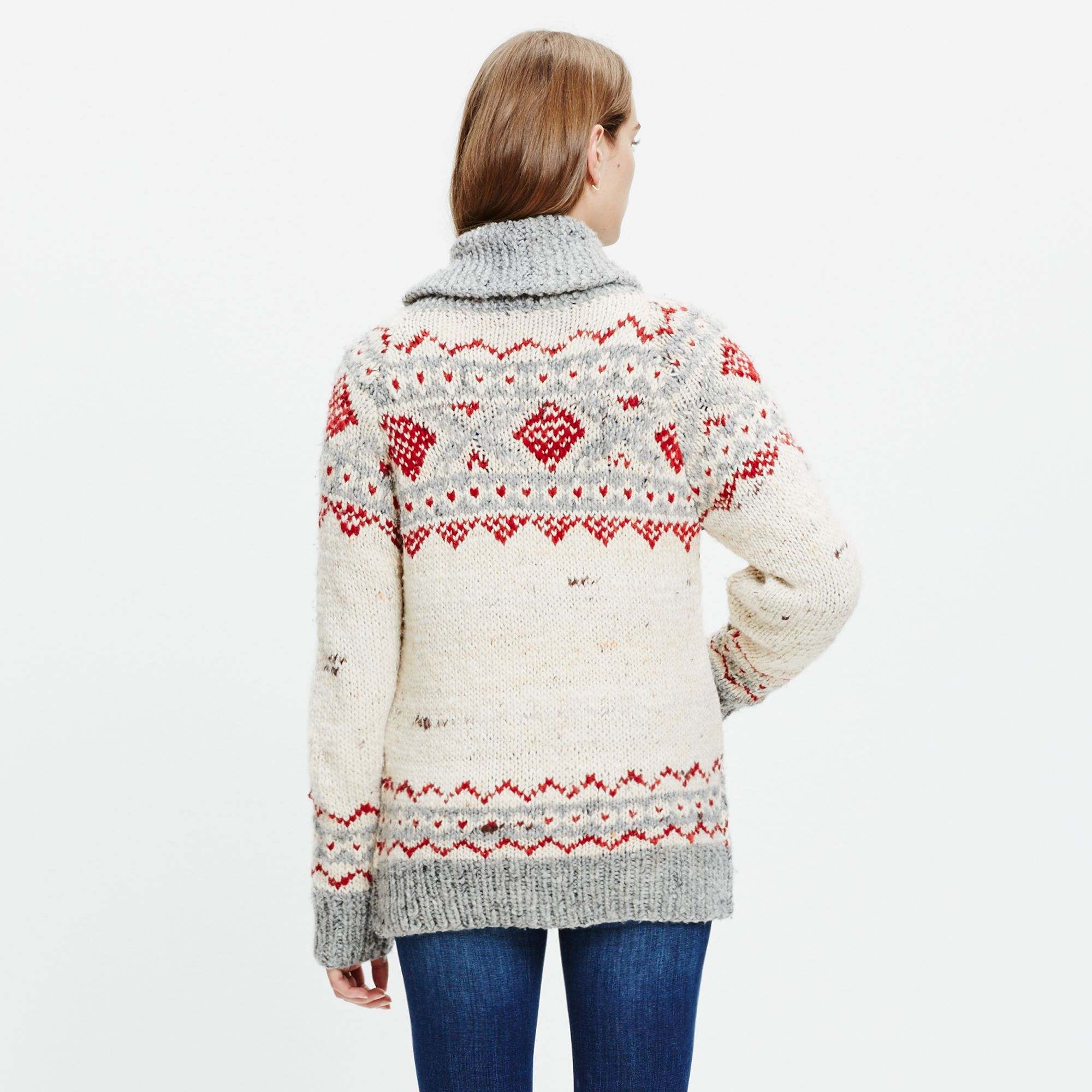 Madewell Chamula™ Fair Isle Cardigan Sweater in Natural | Lyst