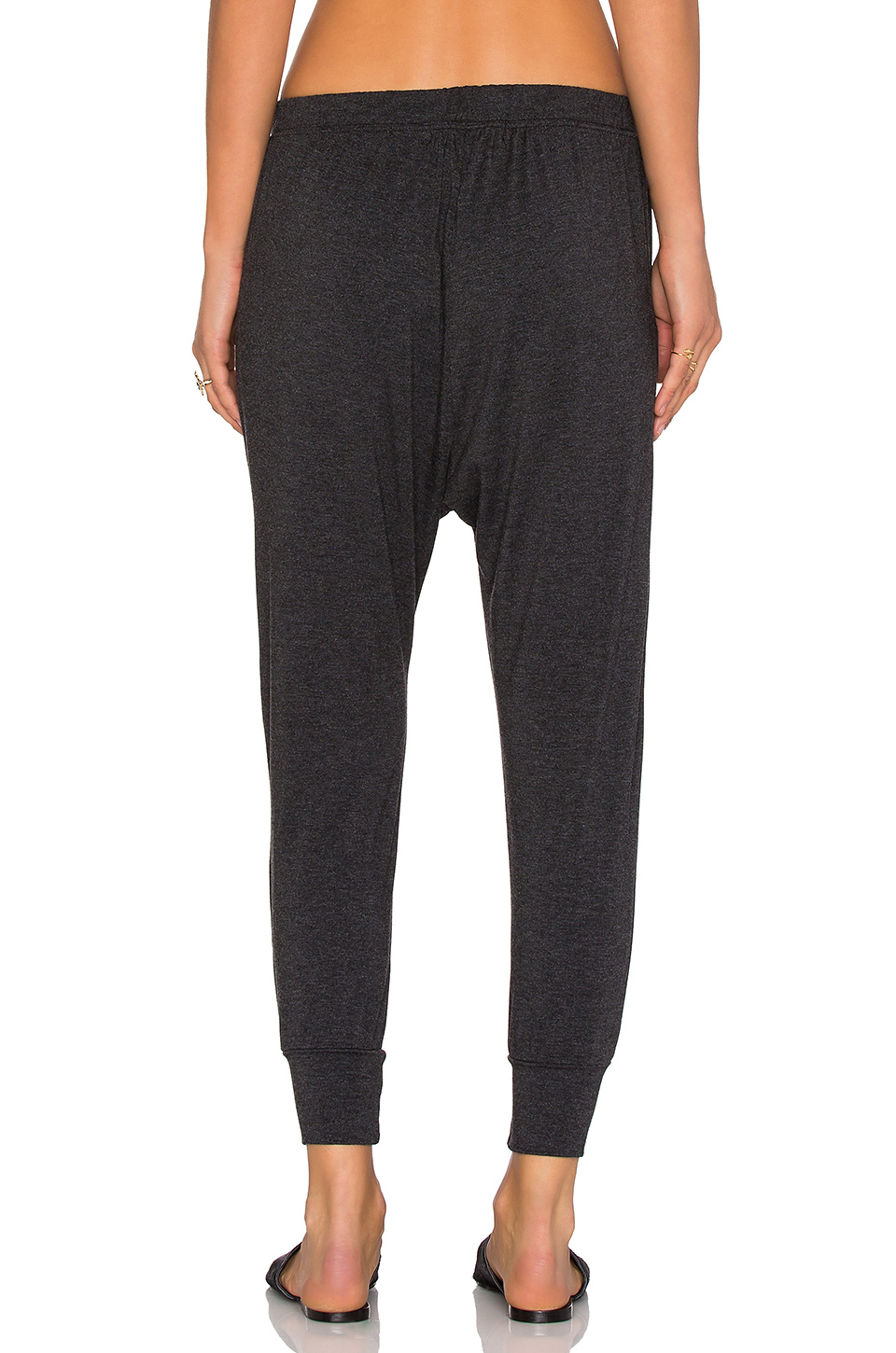 Spiritual gangster Cropped Jersey Harem Pants in Black | Lyst