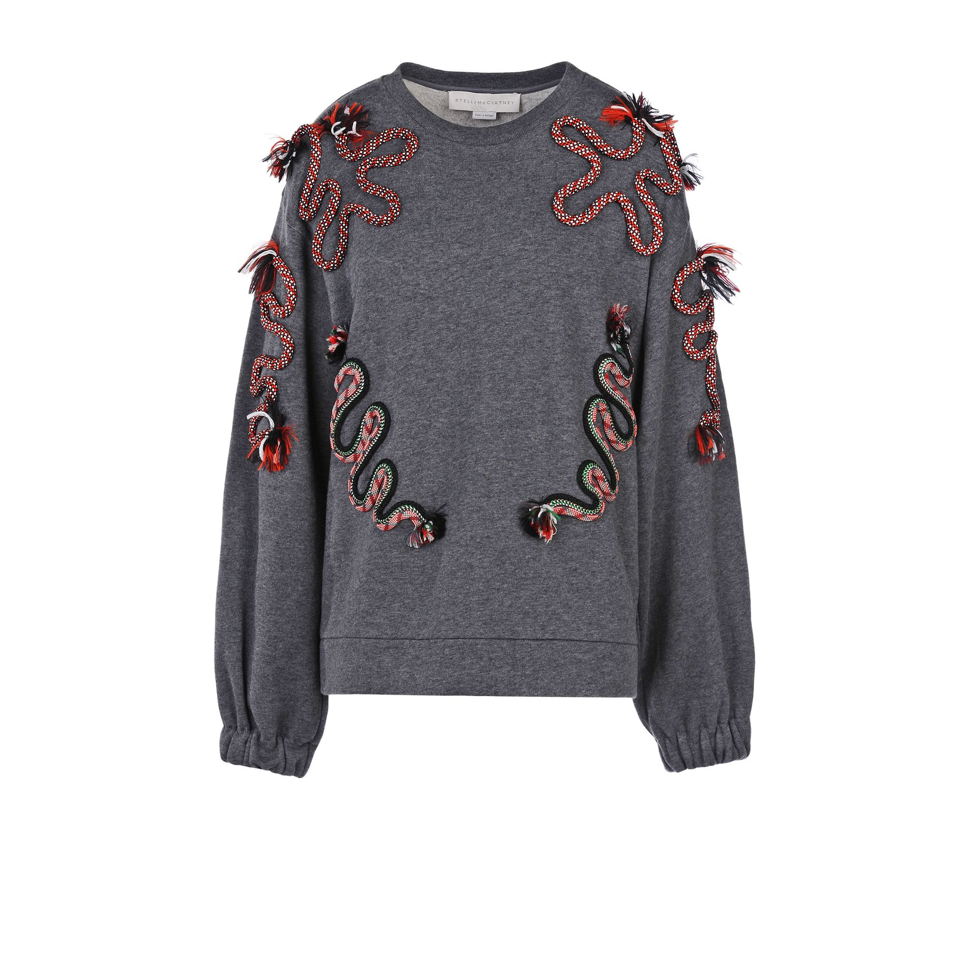 Lyst - Stella Mccartney Jersey Sweatshirt With Cord Detail in Gray