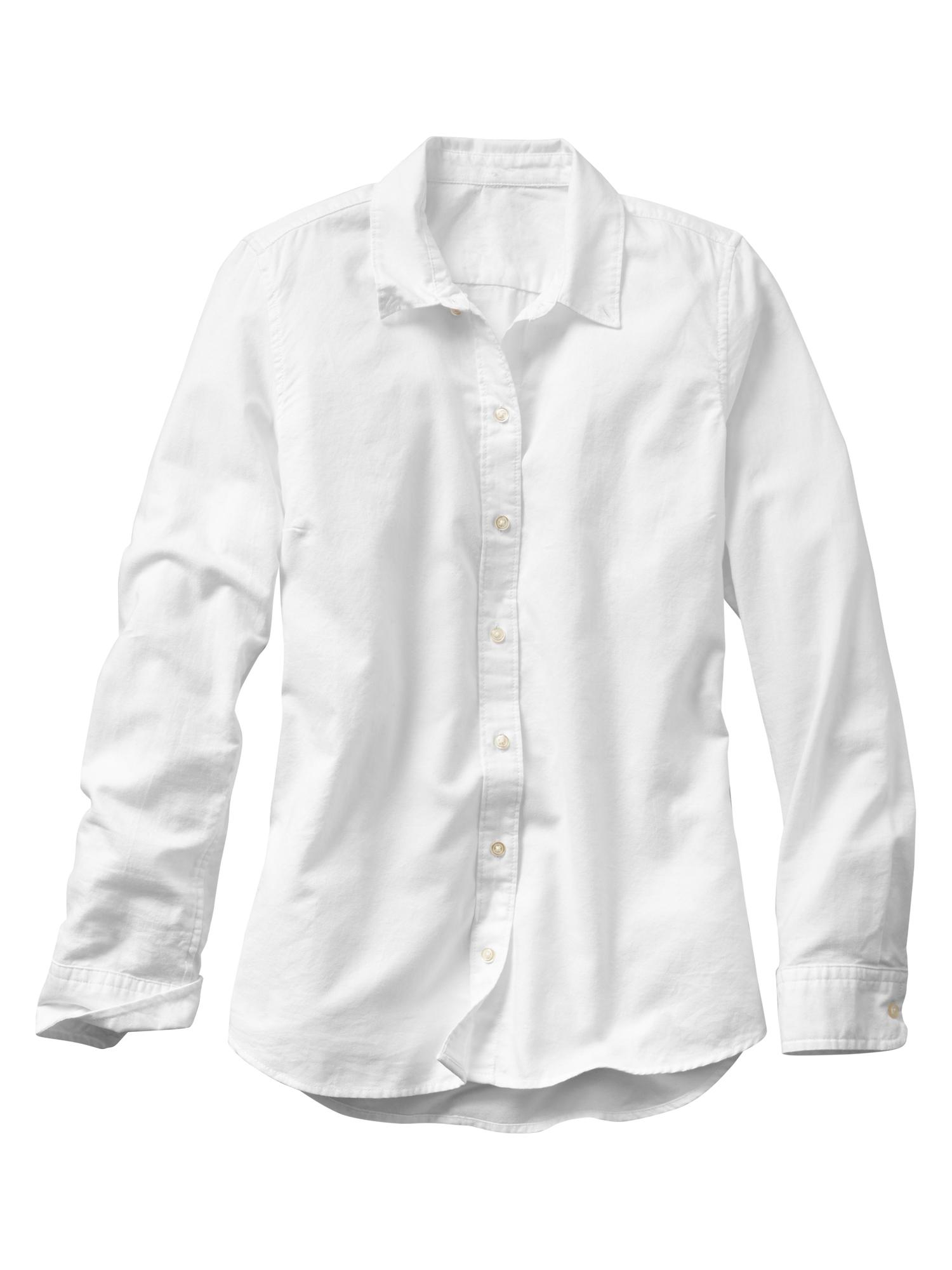 Lyst Gap Fitted Boyfriend Oxford Shirt in White