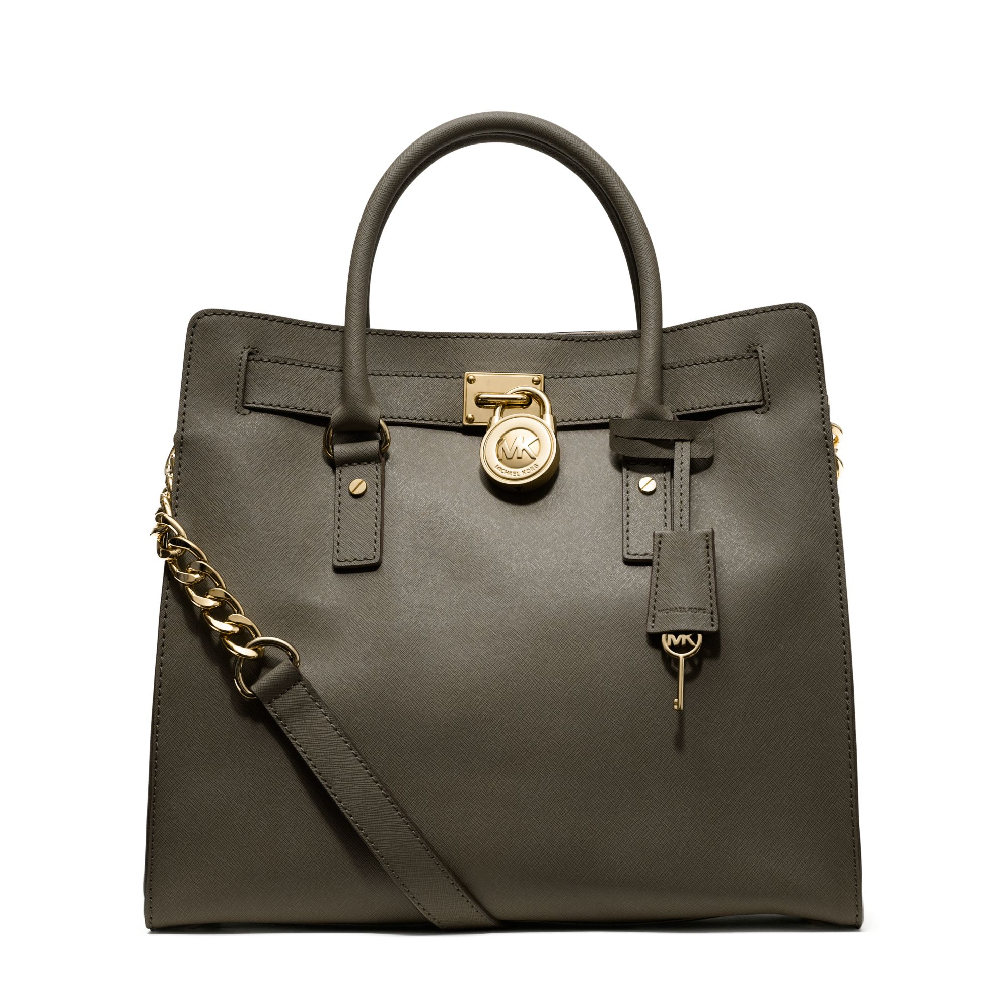 Lyst - Michael kors Hamilton Large Saffiano Leather Tote in Green