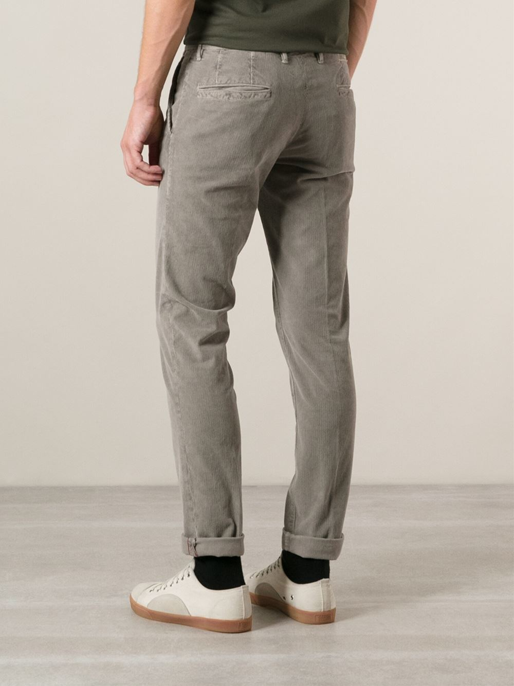 Incotex Corduroy Trousers in Gray for Men | Lyst