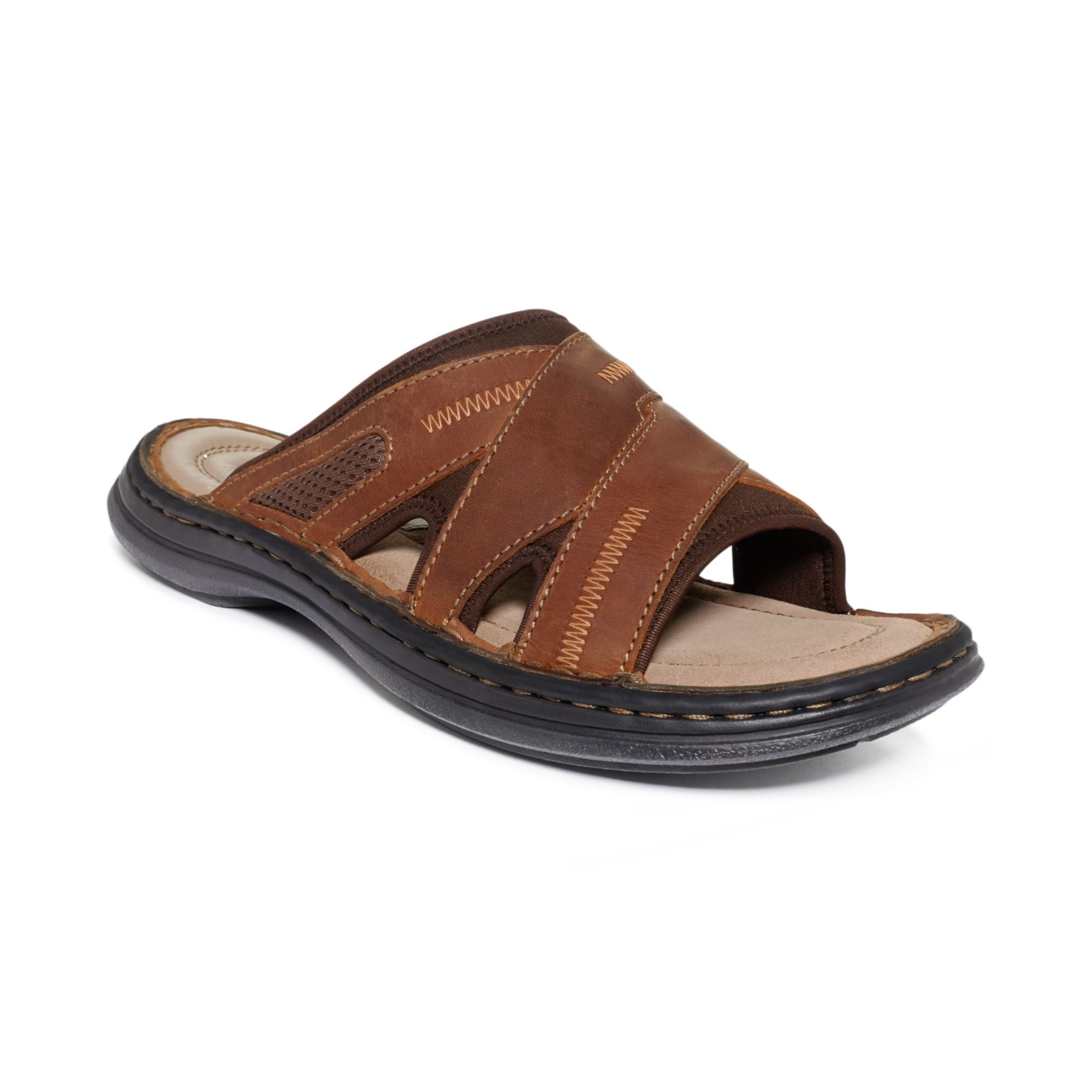 Hush Puppies® Relief Slide Sandals in Brown for Men (Copper Leather) | Lyst