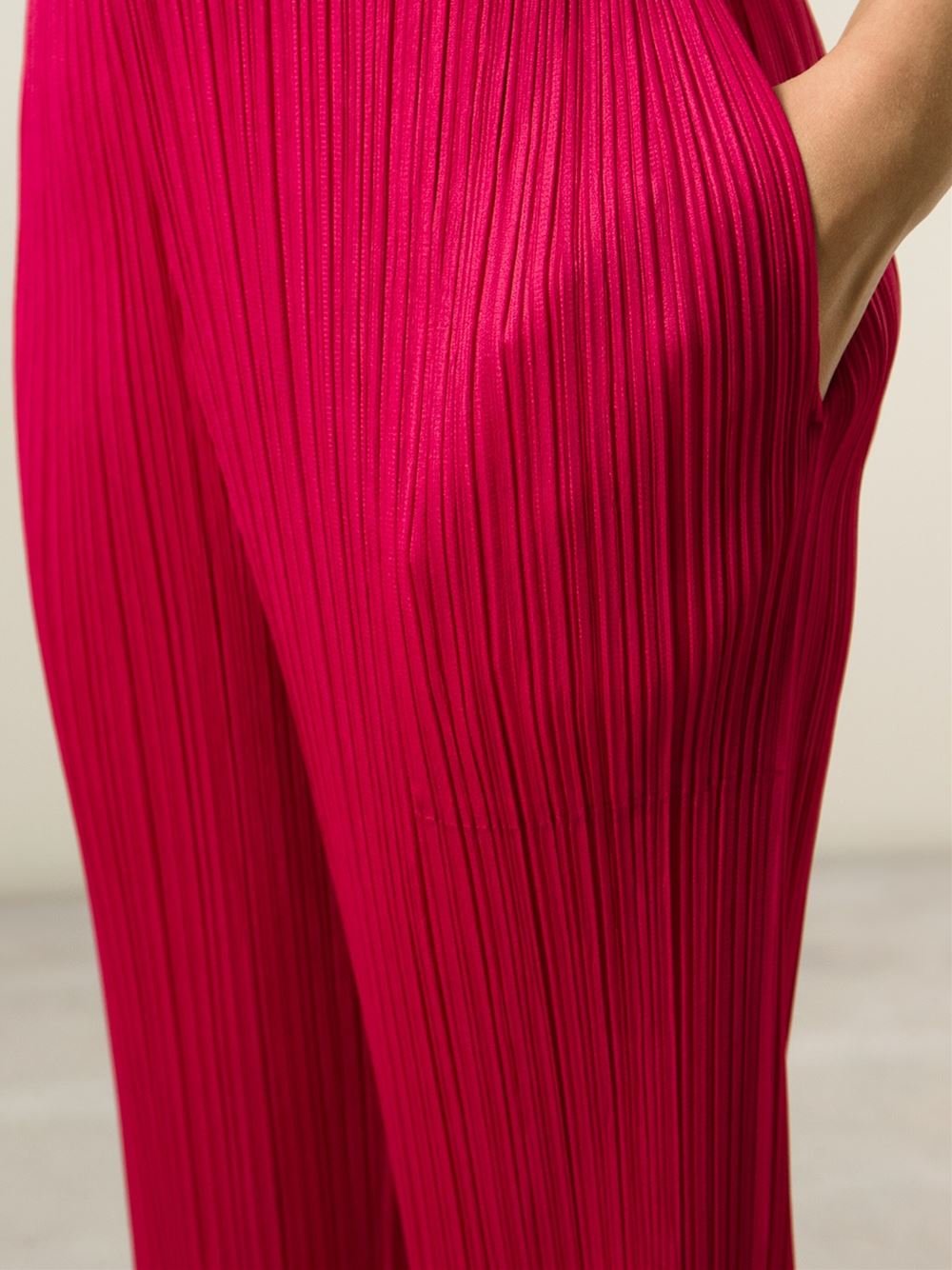 Pleats Please Issey Miyake Pleated Trousers in Pink - Lyst