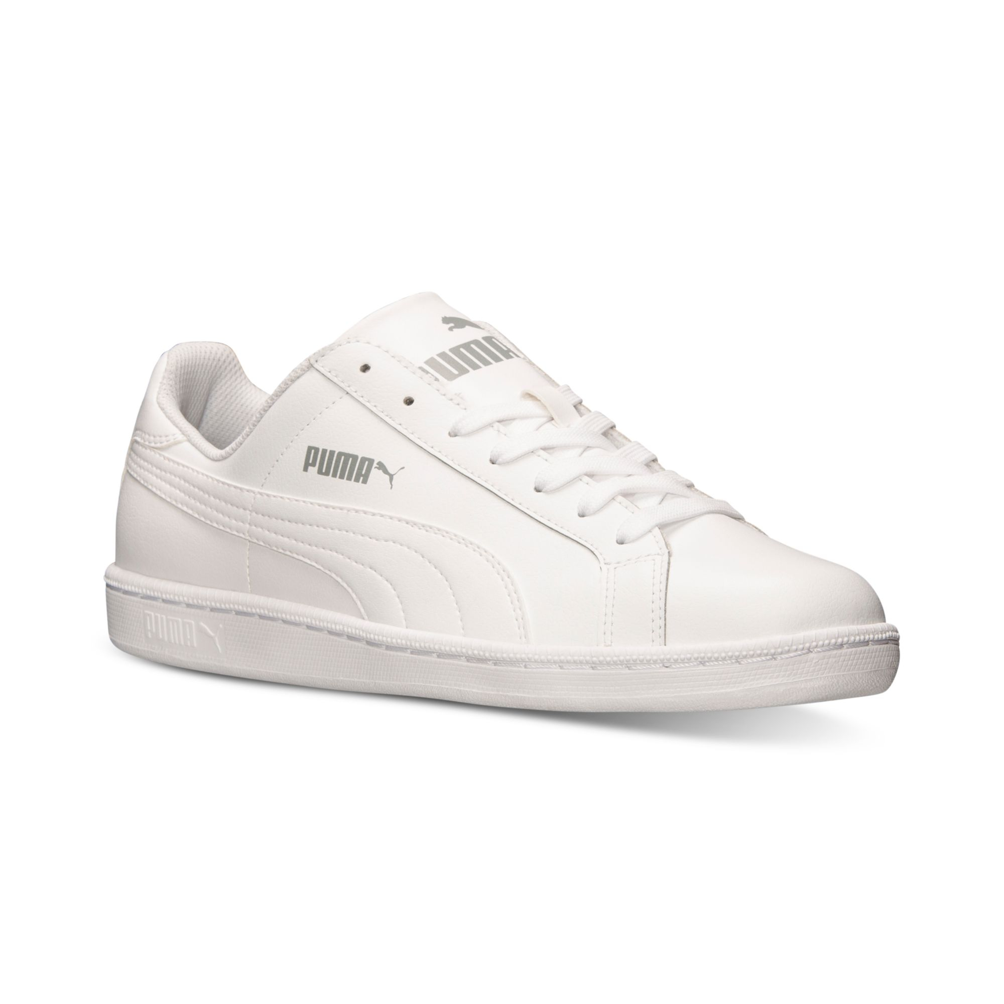 Puma Men'S Smash Leather Casual Sneakers From Finish Line in White for ...