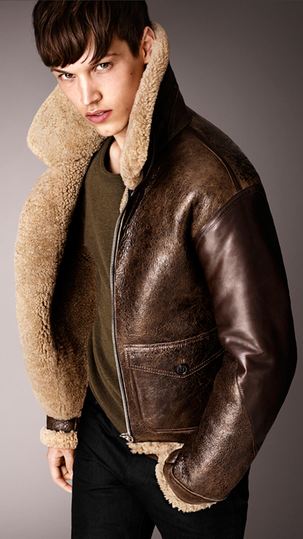 Burberry Prorsum Shearling Aviator