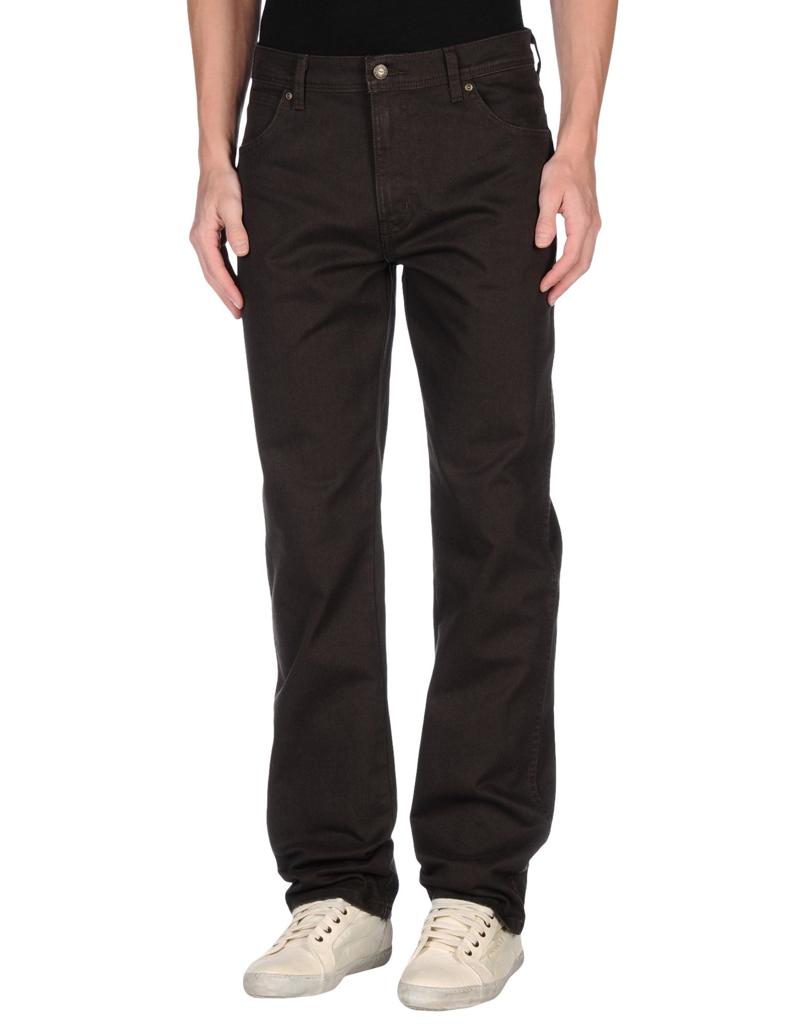 Lyst - Wrangler Denim Trousers in Brown for Men