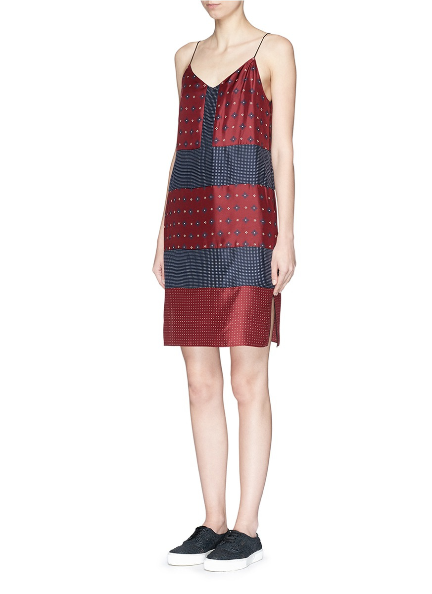 Lyst - Rag & Bone 'harris' Patchwork Silk Dress