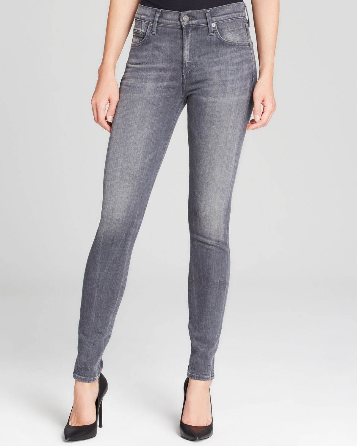 Citizens of Humanity Jeans - Rocket High Rise Skinny In Cinder in Gray ...