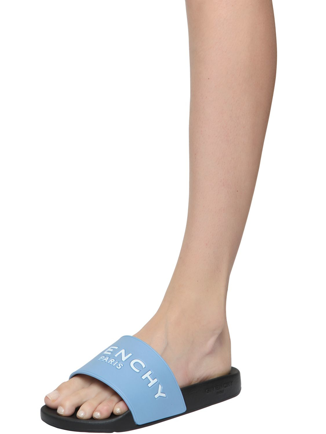 blue givenchy slides