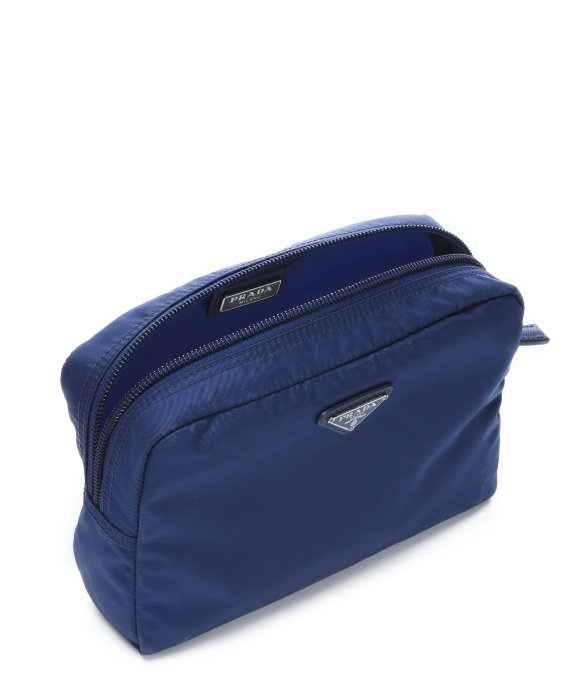 discounted prada - Prada Royal Blue Nylon Zip Top Cosmetic Pouch in Blue | Lyst