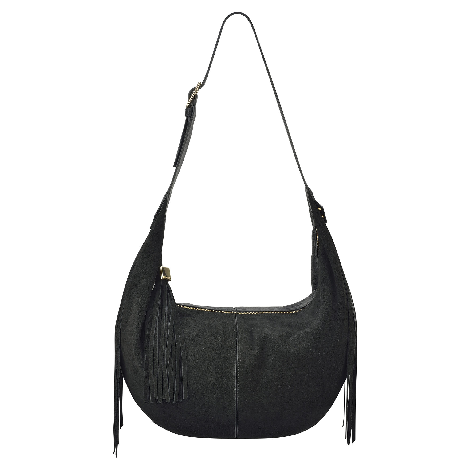 Nine West Britt Leather Or Suede Hobo Bag in Black (JJ1PPK4_1) | Lyst
