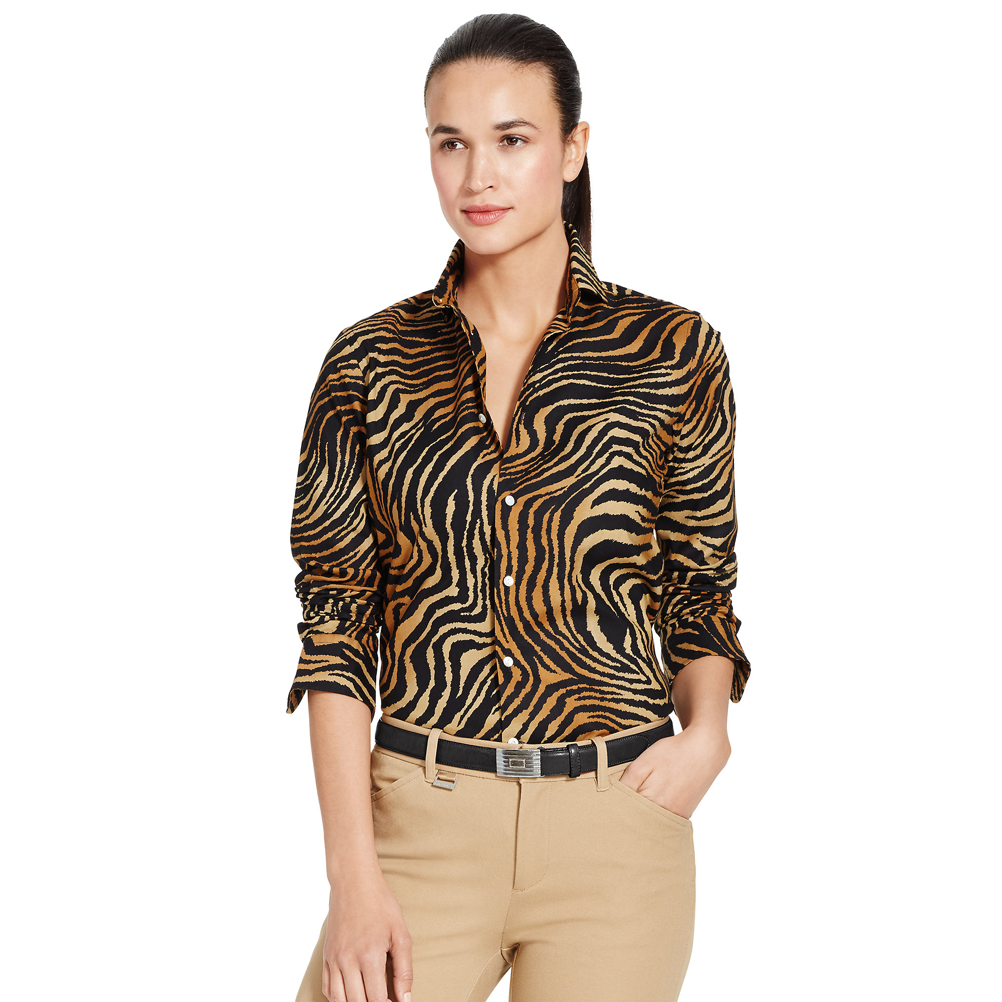 Lyst - Ralph Lauren Golf Tiger-print Cotton Shirt