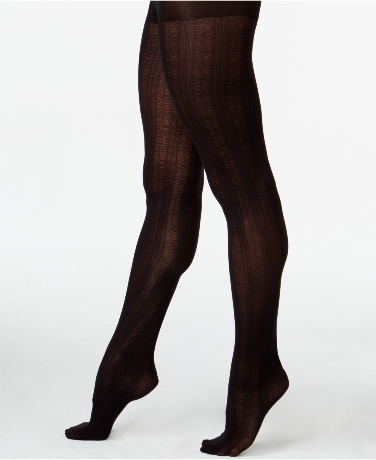 Hue Leafy Vines Control Top Sheer Tights in Black | Lyst