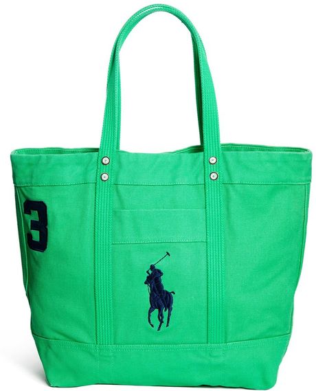 Polo Ralph Lauren Tote Bag in Green | Lyst
